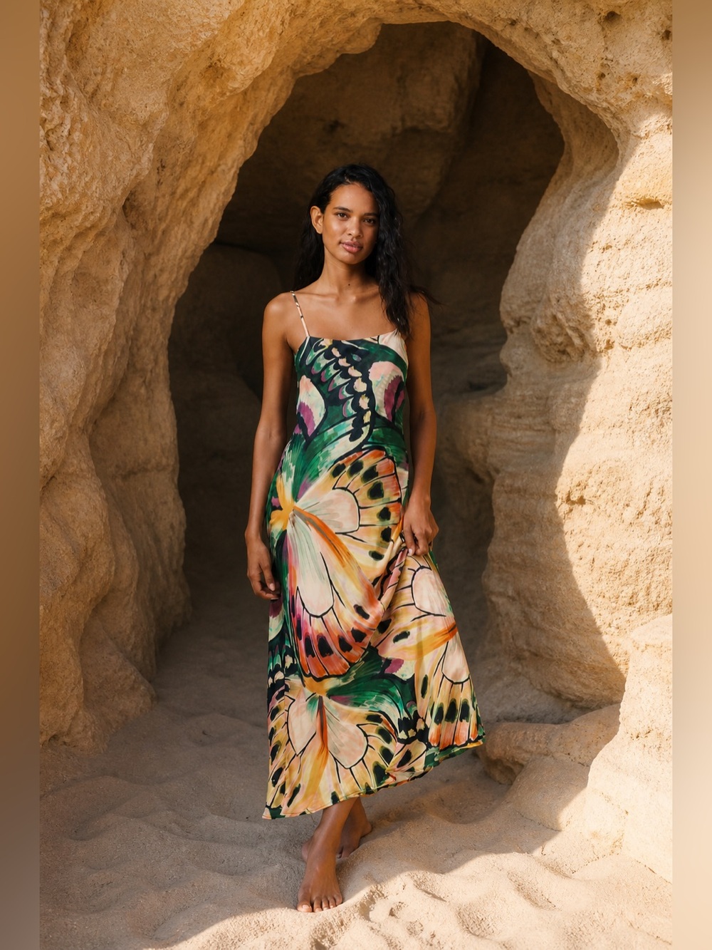 Anthropologie NWT Farm Rio x Anthropologie Maxi Slip Dress size S